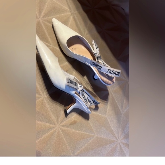 Authentic Dior white kitten heels size EU 37 - Picture 3 of 6